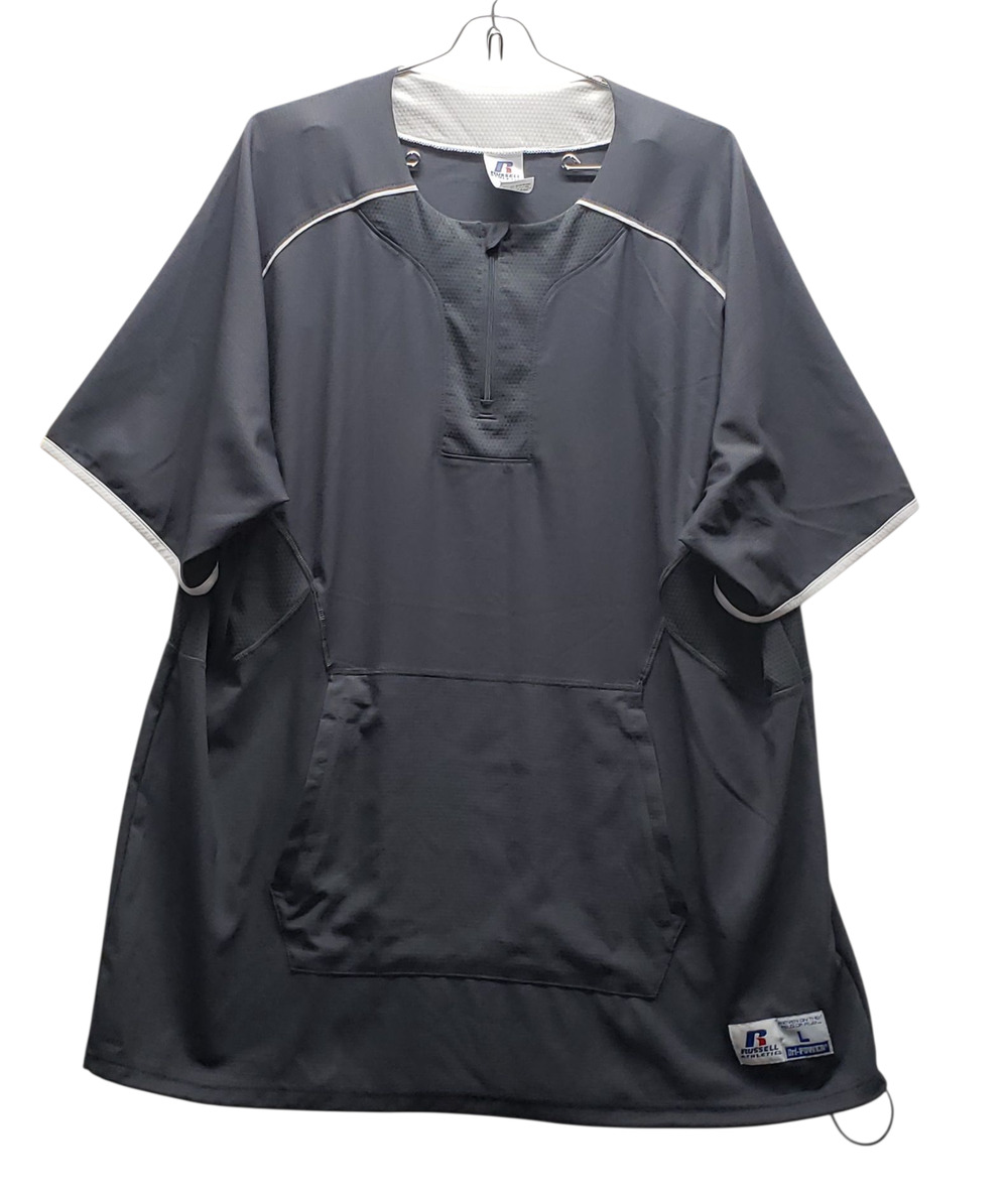 Russell Athletic Quarter Zip Pullover Tech Shirt L Gray Gorpcore Sportswear
